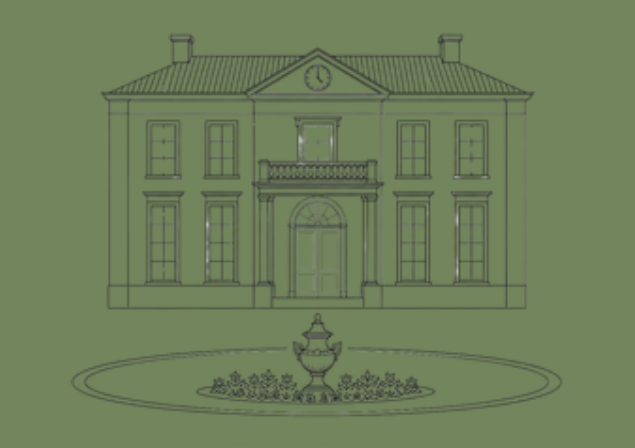 Oude weergave van de gevel van het huis.